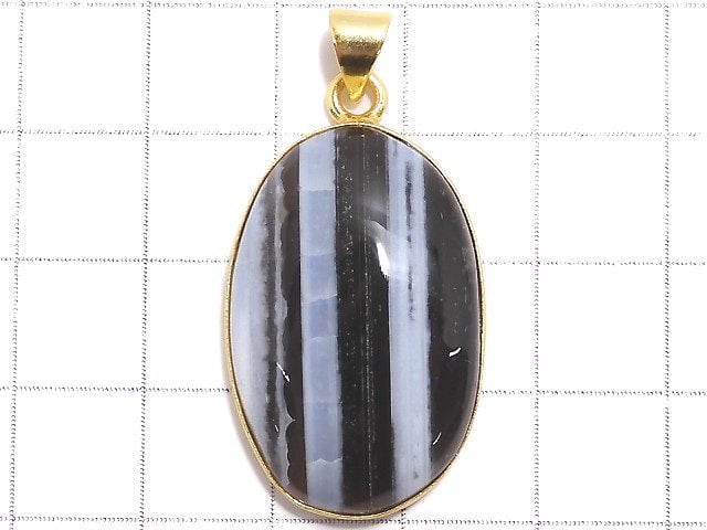 [Video][One of a kind] Blue Opal AAA- Pendant 18KGP NO.16