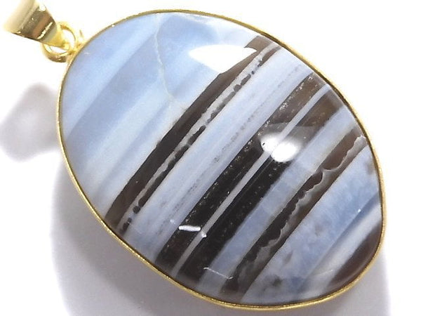 [Video][One of a kind] Blue Opal AAA- Pendant 18KGP NO.19