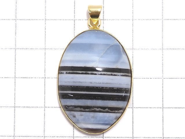 [Video][One of a kind] Blue Opal AAA- Pendant 18KGP NO.19