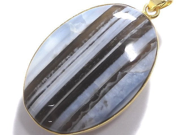 [Video][One of a kind] Blue Opal AAA- Pendant 18KGP NO.20