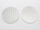[Video]Selenite (Gypsum) Flower of Life Design Flat Coin 63mm 1pc
