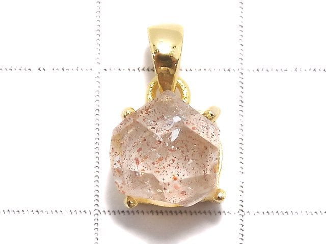 [Video][One of a kind] High Quality Lepidocrocite in Quartz AAA Pendant 18KGP NO.111