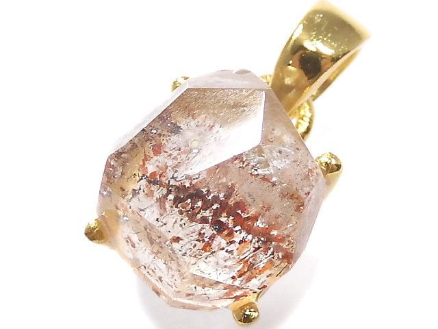 [Video][One of a kind] High Quality Lepidocrocite in Quartz AAA Pendant 18KGP NO.113