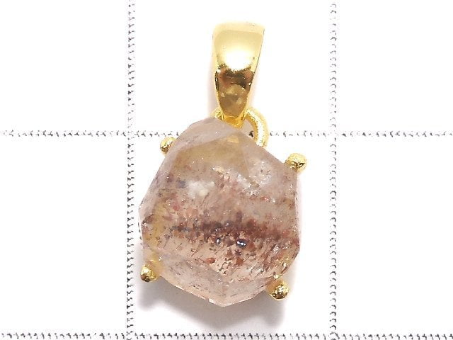 [Video][One of a kind] High Quality Lepidocrocite in Quartz AAA Pendant 18KGP NO.113