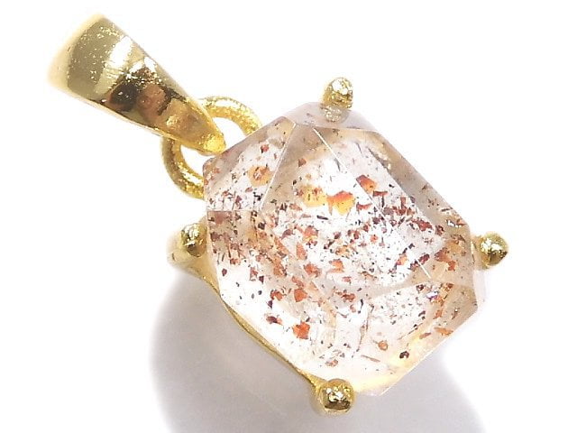 [Video][One of a kind] High Quality Lepidocrocite in Quartz AAA Pendant 18KGP NO.114