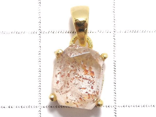 [Video][One of a kind] High Quality Lepidocrocite in Quartz AAA Pendant 18KGP NO.114