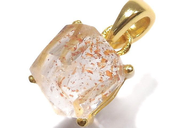 [Video][One of a kind] High Quality Lepidocrocite in Quartz AAA Pendant 18KGP NO.115