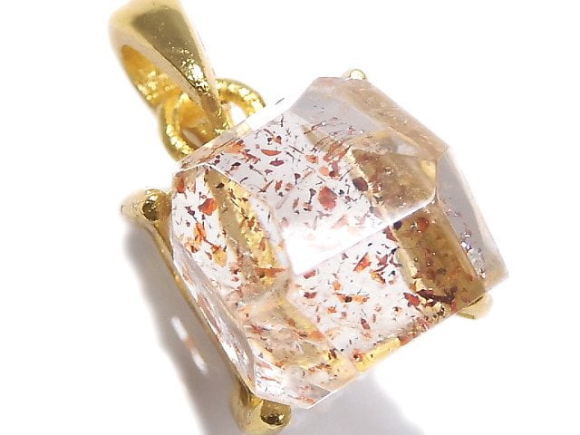 [Video][One of a kind] High Quality Lepidocrocite in Quartz AAA Pendant 18KGP NO.116