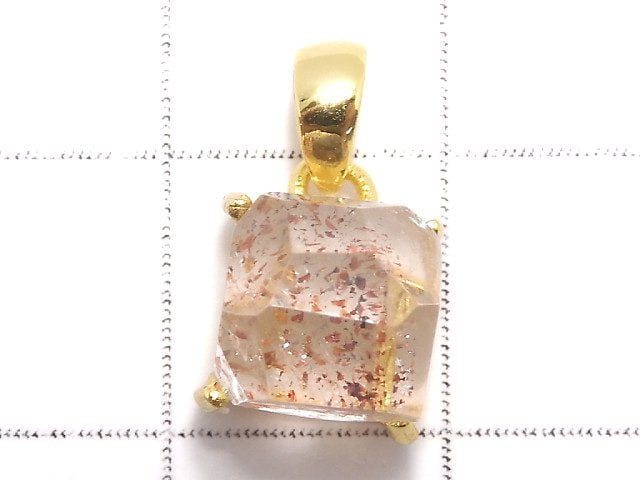 [Video][One of a kind] High Quality Lepidocrocite in Quartz AAA Pendant 18KGP NO.116