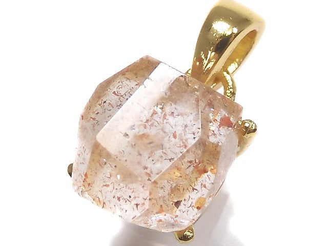 [Video][One of a kind] High Quality Lepidocrocite in Quartz AAA Pendant 18KGP NO.117