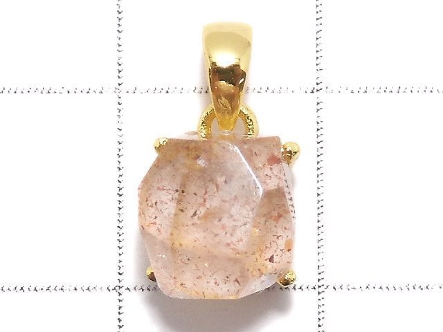 [Video][One of a kind] High Quality Lepidocrocite in Quartz AAA Pendant 18KGP NO.117