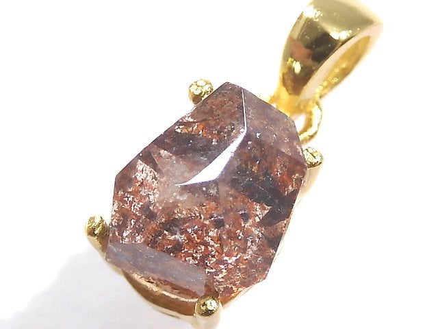 [Video][One of a kind] High Quality Lepidocrocite in Quartz AAA Pendant 18KGP NO.118