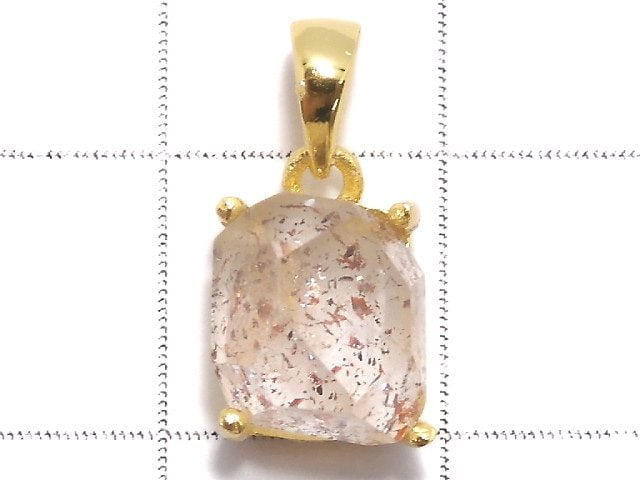 [Video][One of a kind] High Quality Lepidocrocite in Quartz AAA Pendant 18KGP NO.119