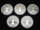 [Video]Selenite (Gypsum) Tree of Life Design Flat Coin 63mm 1pc