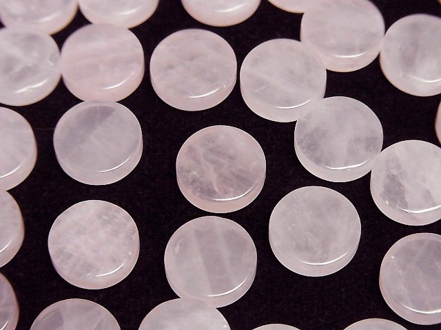 [Video]Rose Quartz AA++ Undrilled Flat Coin 10x10mm 5pcs