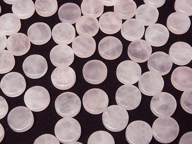 [Video]Rose Quartz AA++ Undrilled Flat Coin 10x10mm 5pcs