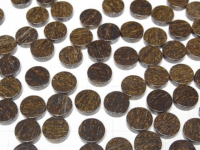 [Video]Bronzite Undrilled Flat Coin 10x10mm 5pcs