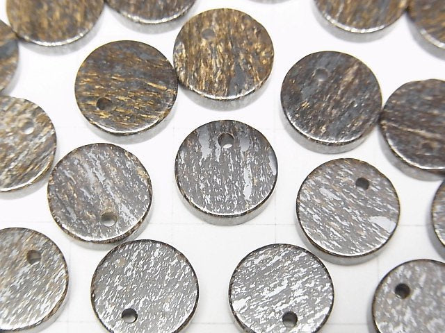 [Video]Bronzite Flat Coin 10x10mm 5pcs