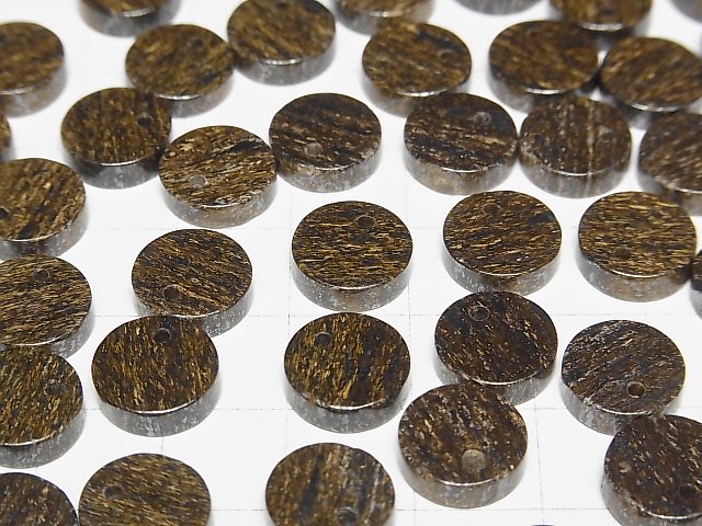 [Video]Bronzite Flat Coin 10x10mm 5pcs