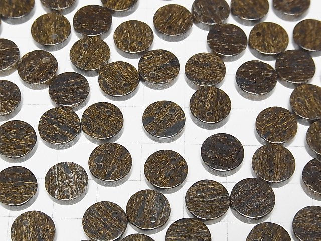 [Video]Bronzite Flat Coin 10x10mm 5pcs