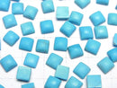 [Video]Arizona Frost Kingman Turquoise AAA- Loose stone Square Cabochon 6x6mm 2pcs
