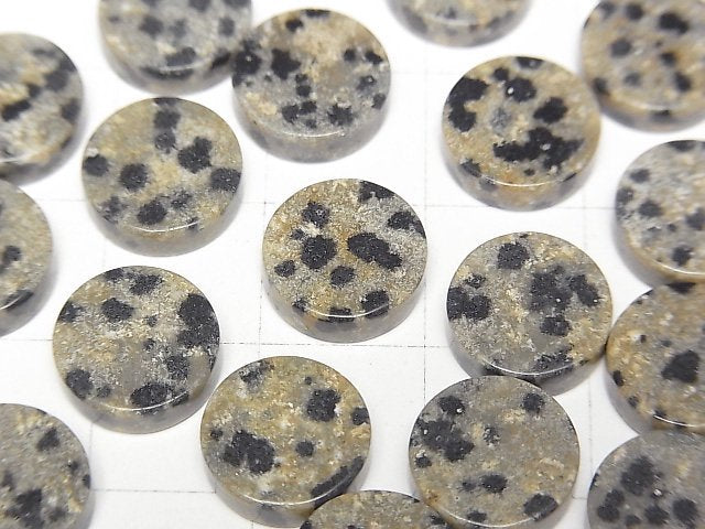 [Video] Dalmatian Jasper Undrilled Flat Coin 10x10mm 5pcs