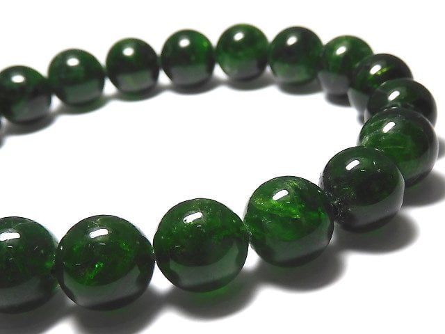 [Video][One of a kind] High Quality Chrome Diopside AAA Round 9.5mm Bracelet NO.122