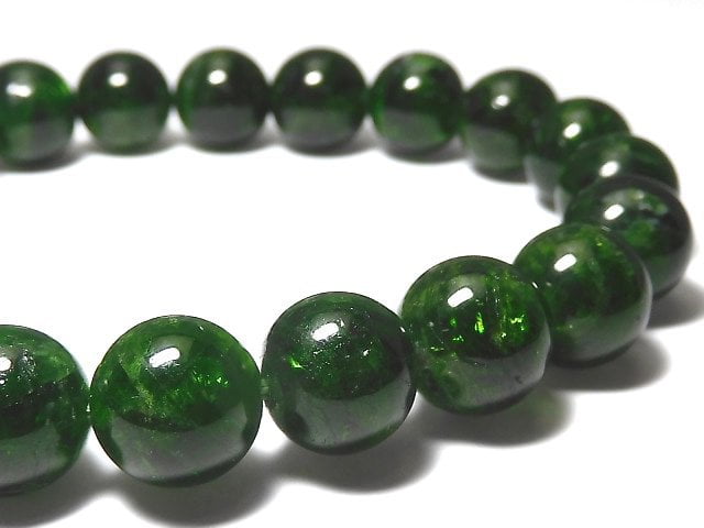 [Video][One of a kind] High Quality Chrome Diopside AAA Round 9.5mm Bracelet NO.125