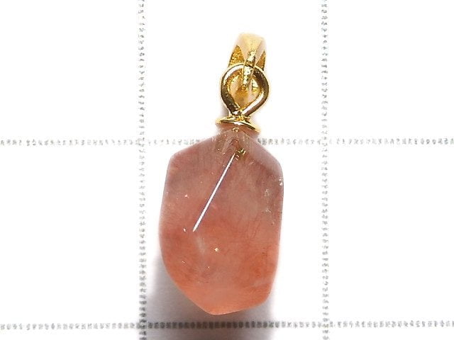 [Video][One of a kind] Natural Strawberry Quartz AAA Pendant 18KGP NO.29