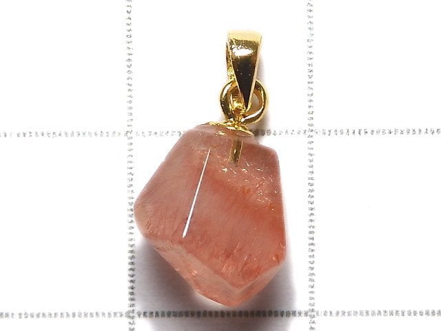 [Video][One of a kind] Natural Strawberry Quartz AAA Pendant 18KGP NO.30