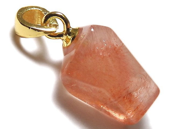 [Video][One of a kind] Natural Strawberry Quartz AAA Pendant 18KGP NO.33