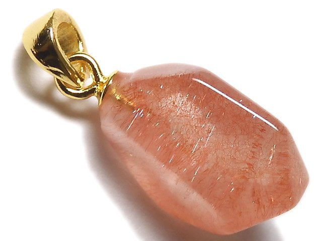 [Video][One of a kind] Natural Strawberry Quartz AAA Pendant 18KGP NO.34