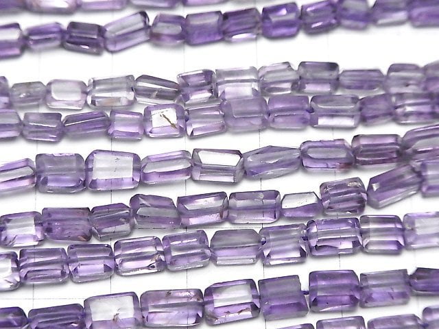 [Video]Amethyst AA++ Faceted Rectangle 1strand beads (aprx.14inch/34cm)