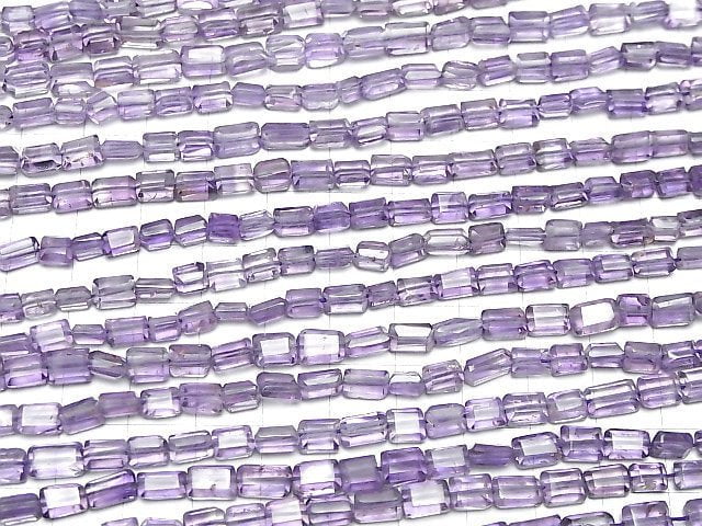 [Video]Amethyst AA++ Faceted Rectangle 1strand beads (aprx.14inch/34cm)