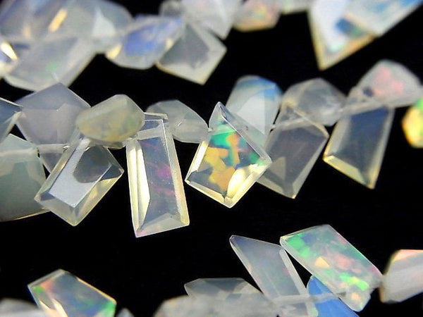 [Video]High Quality Ethiopian Opal AAA Fancy Shape Faceted Half or 1 Strand Beads (aprx.6inch/16cm)