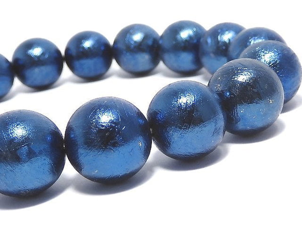 [Video][One of a kind] Meteorite (Altai meteorite) Round 11.5mm Blue Bracelet NO.1