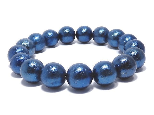 [Video][One of a kind] Meteorite (Altai meteorite) Round 11.5mm Blue Bracelet NO.1