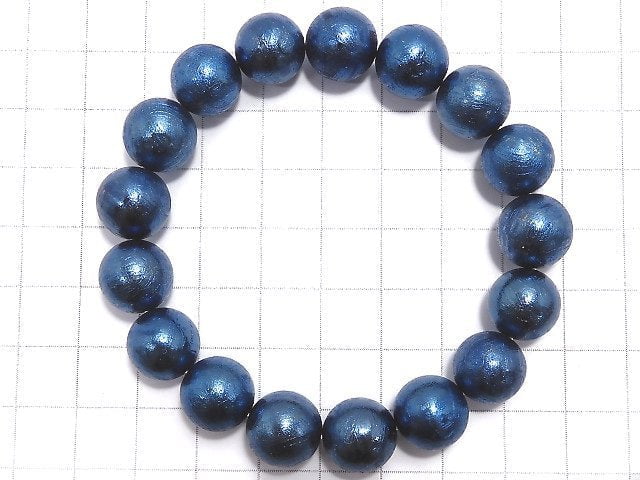 [Video][One of a kind] Meteorite (Altai meteorite) Round 11.5mm Blue Bracelet NO.2