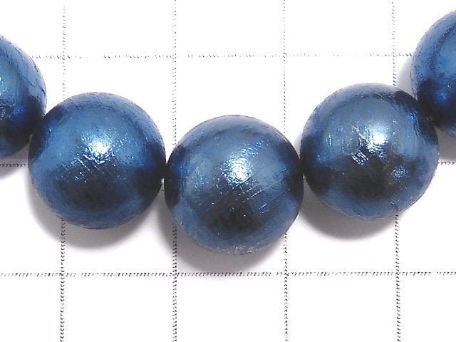 [Video][One of a kind] Meteorite (Altai meteorite) Round 11.5mm Blue Bracelet NO.2