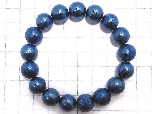 [Video][One of a kind] Meteorite (Altai meteorite) Round 11.5mm Blue Bracelet NO.3