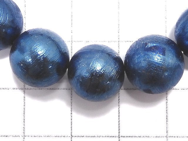 [Video][One of a kind] Meteorite (Altai meteorite) Round 11.5mm Blue Bracelet NO.3