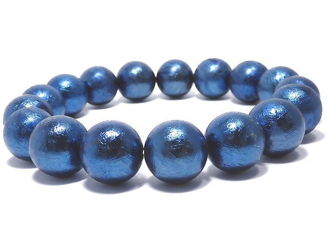 [Video][One of a kind] Meteorite (Altai meteorite) Round 11.5mm Blue Bracelet NO.3