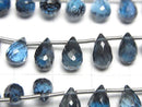 [Video] High Quality London Blue Topaz AAA Drop Faceted Briolette Half or 1 Strand (23pcs)