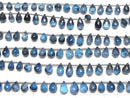 [Video] High Quality London Blue Topaz AAA Drop Faceted Briolette Half or 1 Strand (23pcs)