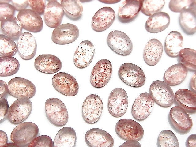 [Video]High Quality Pink Epidote AAA Oval Cabochon 6x4mm 10pcs