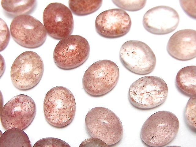 [Video]High Quality Pink Epidote AAA Oval Cabochon 9x7mm 3pcs