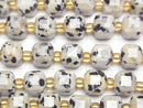 [Video]High Quality! Dalmatian Jasper Cube Shape 7x7x7mm 1strand beads (aprx.15inch/36cm)