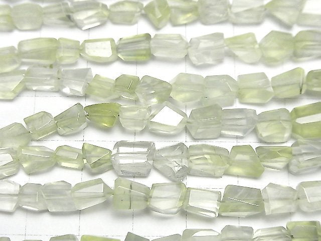 [Video]High Quality Prehnite AAA- Faceted Nugget half or 1strand beads (aprx.7inch/18cm)