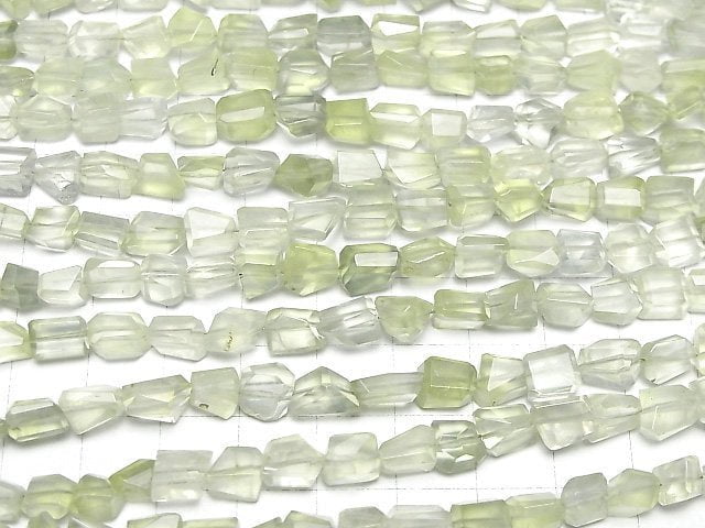 [Video]High Quality Prehnite AAA- Faceted Nugget half or 1strand beads (aprx.7inch/18cm)