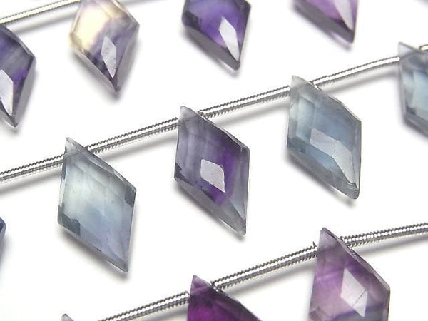 [Video] Multicolor Fluorite AAA Diamond Shape 1strand (8pcs)